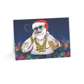 Hot Tub Santa Holiday Greeting Card